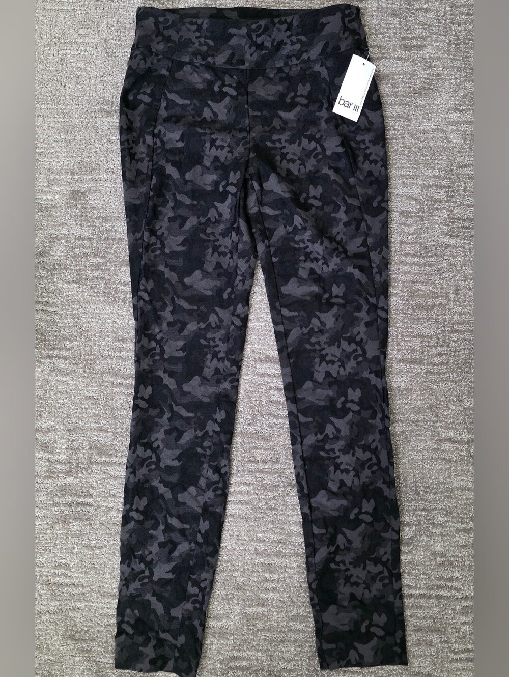 NWT Bar III Women's Camouflage Leggings Black Gray Camo Edgy Streetwear Small